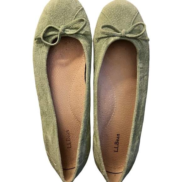 L.L. Bean Shoes - L.L. Bean Women's Green Ballet Flats